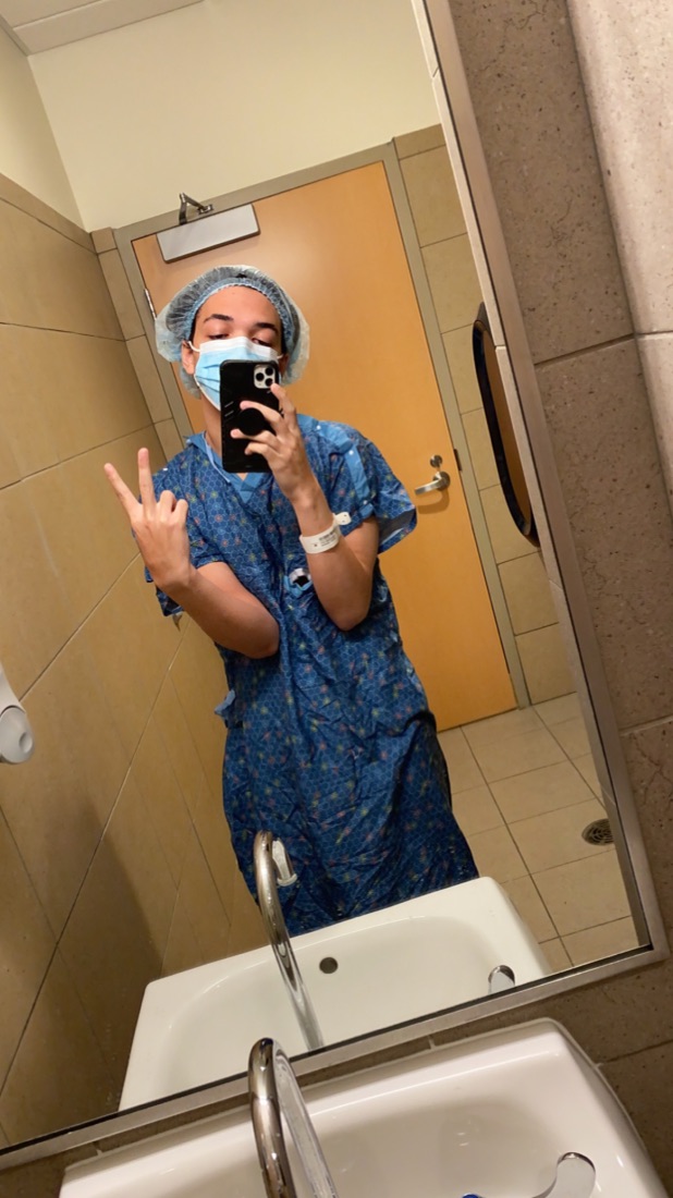 Before the second surgery, 2021